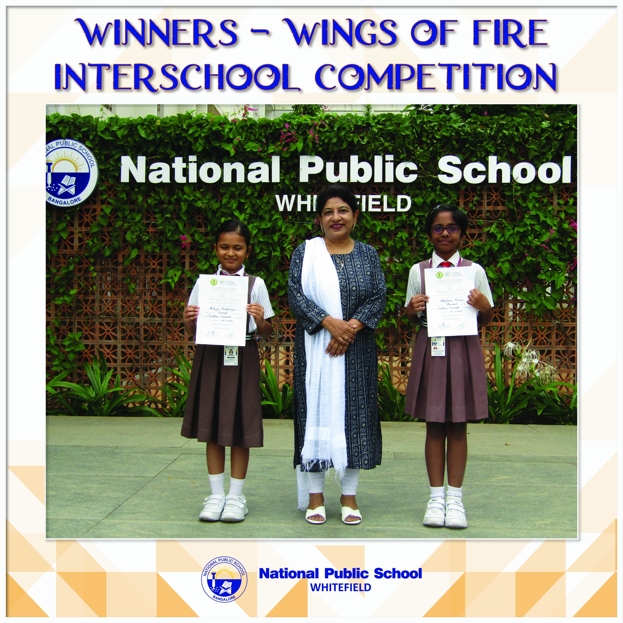 Winners - Wings of Fire - Interschool Competition
